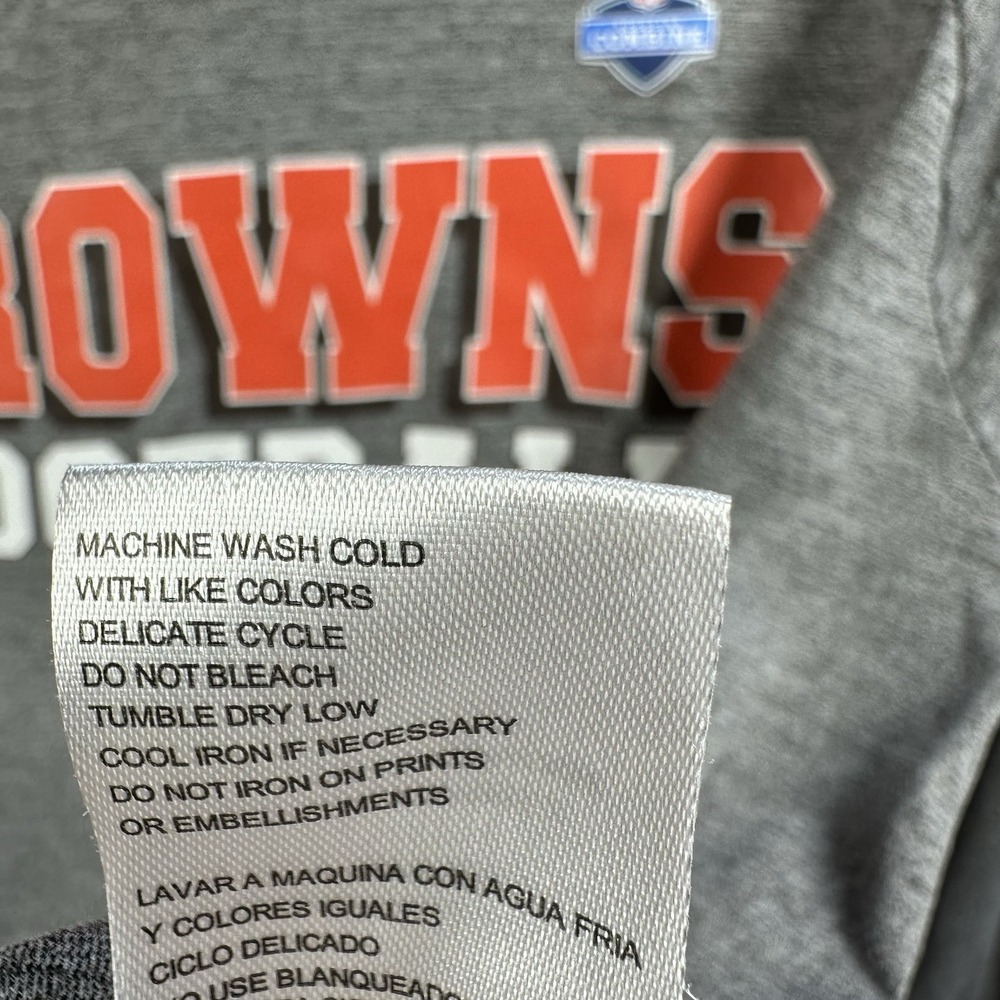 NFL Cleveland Browns Scouting Combine Long Sleeve T-shirt Men's M Hooded Gray - Picture 4 of 8